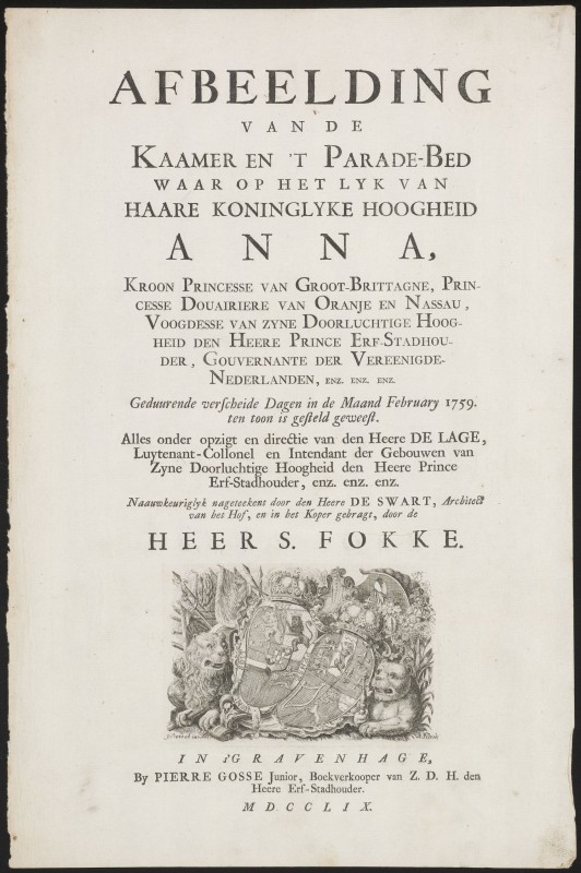 Titelblad boek met prenten van Anna van Hannover