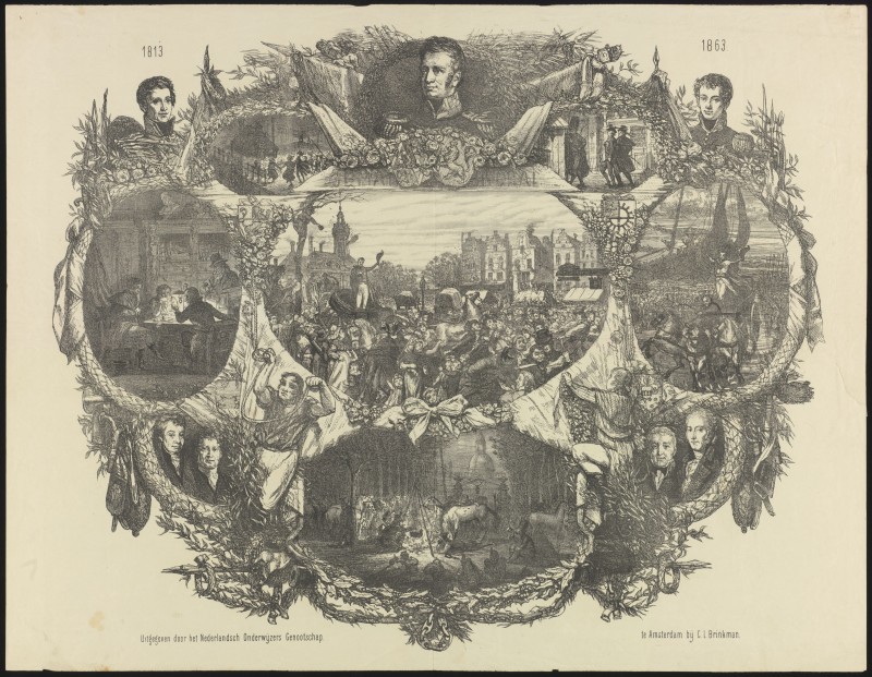 Gedenkplaat bij de novemberfeesten in 1863