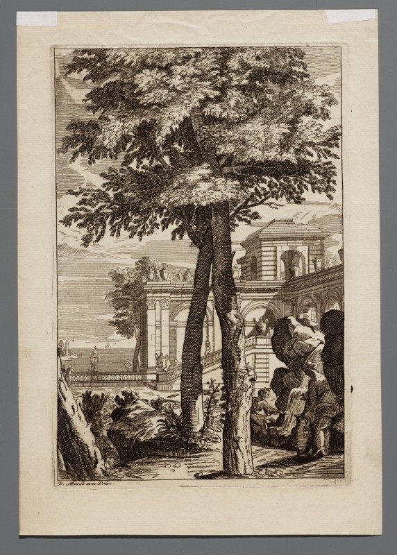 Ornamentprent. Nouveaux Lieure de Paysages.