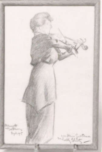 Vioolspelende vrouw