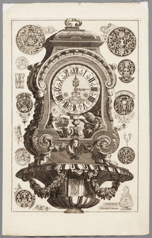 Ornamentprent. Nouveaux Liure de Boites de Pendulles (kopie).