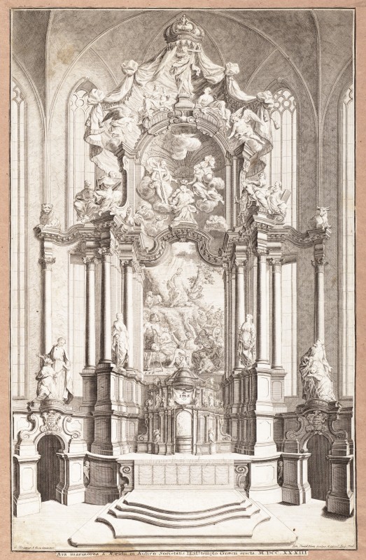 Ara marmorea S. Agidii in Audico Societatis IESU templo Graecii erecta MDCCXXXIII