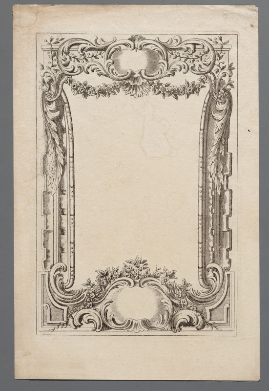 Ornamentprent. Cartouche.