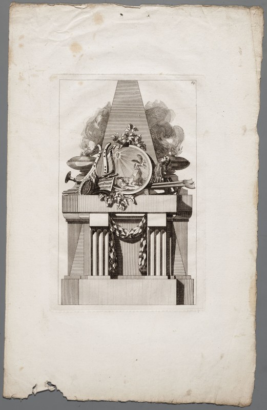 Ornamentprent. Nouvelle Iconologie historique. Monuments divers (Nederlandse kopie).