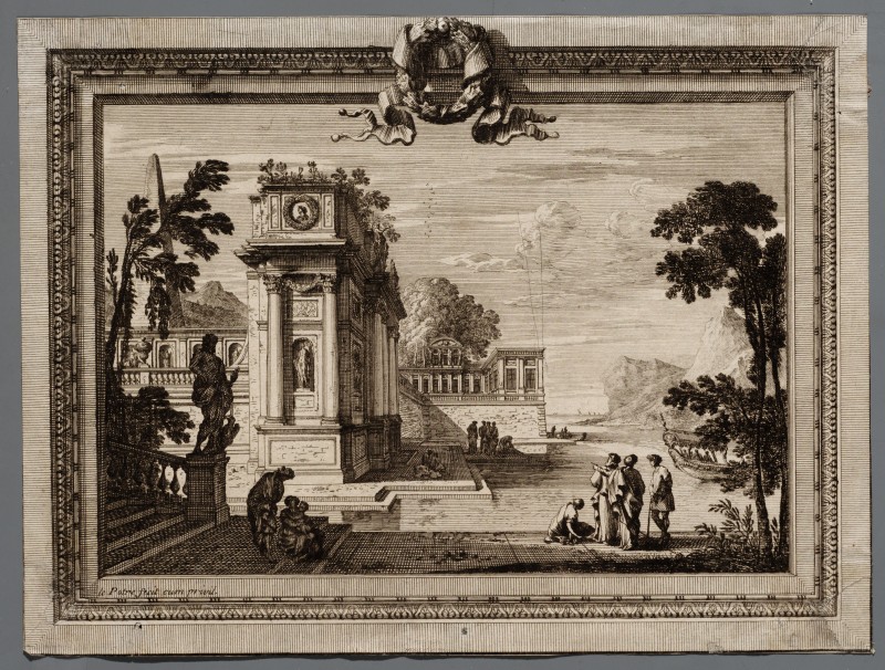 Ornamentprent. Palais et de Paysages.