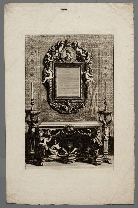 Ornamentprent. Livre de miroirs, tables et guéridons (kopie).