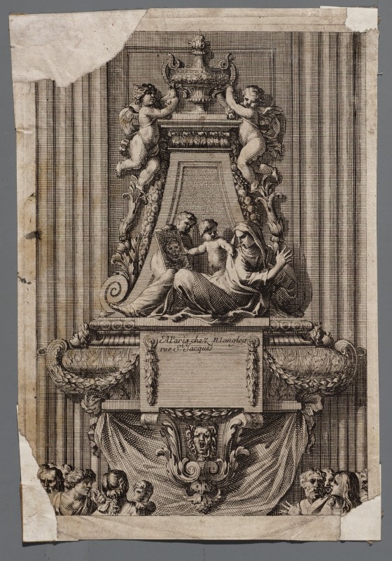 Ornamentprent. Sépultures et épitaphes.