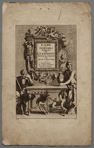 Ornamentprent. Livre de miroirs, tables et guéridons. Titelblad (kopie).