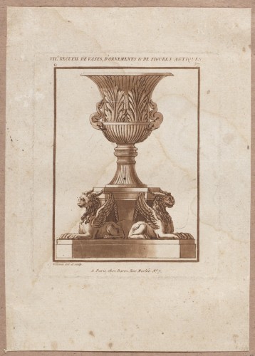 Ornamentprent. VII.e Recueil de Vases, d'Ornements & de Figures Antiques. Titelblad.