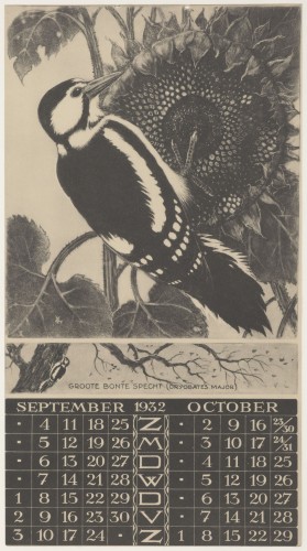 Kalenderblad voor september en oktober 1932