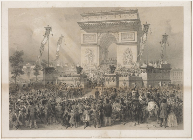 Distribution des Drapeaux de la République à l'Arc de Triomphe, 26 avril