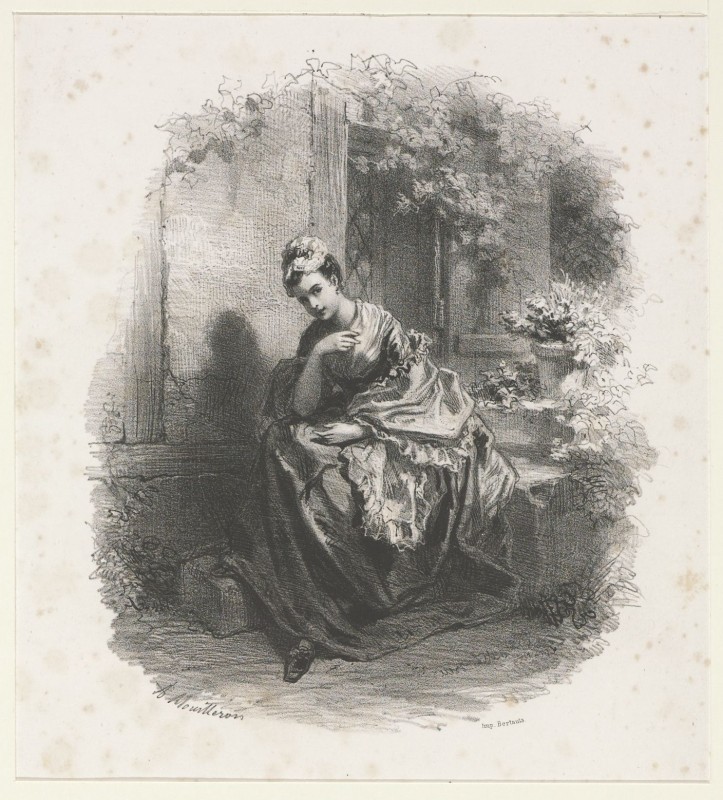 Zittende vrouw
