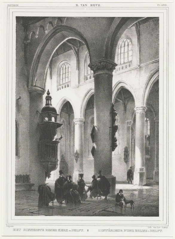 Interieur van de Nieuwe Kerk in Delft