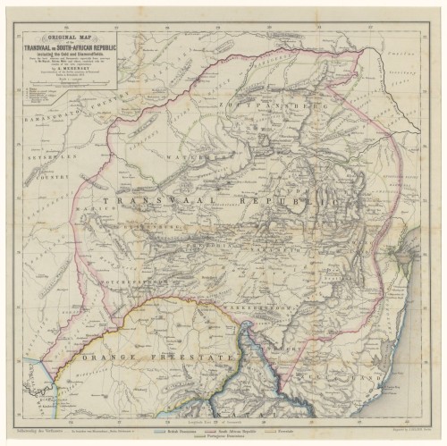 Landkaart van Transvaal