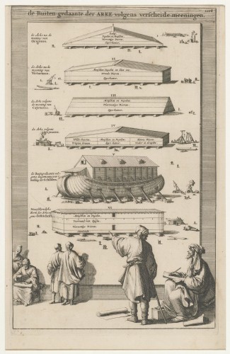 Ark van Noach in zes verschillende gedaantes