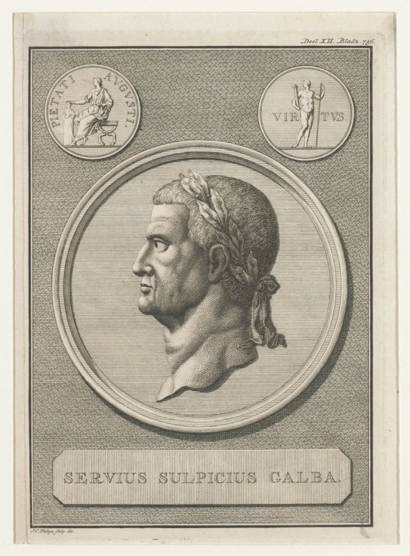 Portret van keizer Galba