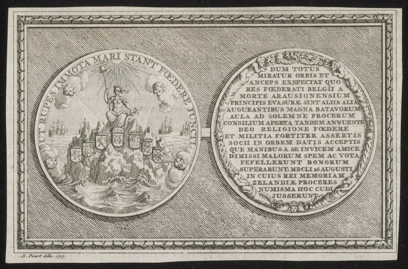 Ontwerp voor een gedenkpenning voor de Staten van Zeeland op de Grote Vergadering van 1651 in Den Haag
