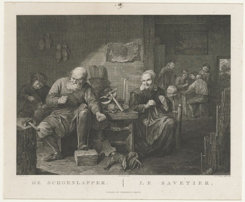 De schoenlapper. Le savetier