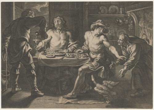 Jupiter en Mercurius in het huis van Philemon en Baucis