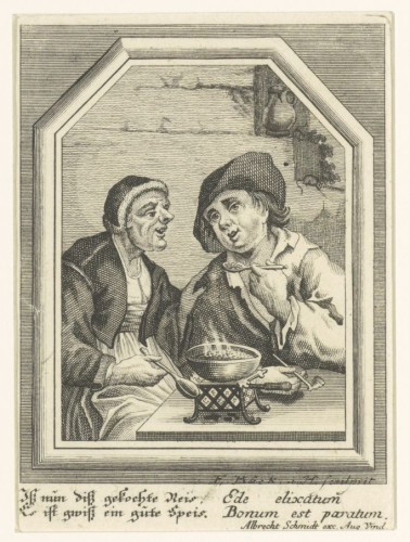 Man en vrouw aan tafel