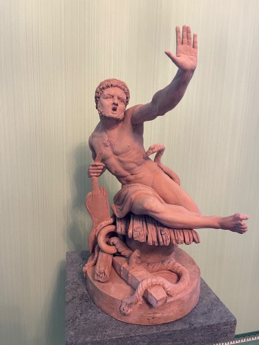 Plastiek voorstellende naakte man (mythologische figuur Menelaos)