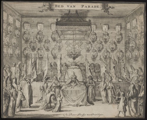 Bed van parade van Maria II Stuart, koningin van Engeland