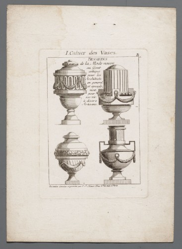 Ornamentprent. Premier Cahier des Vases. Titelblad.