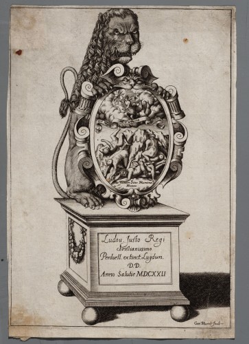Ornamentprent. Ludov. Justo. Regi.