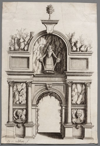 Ornamentprent. Triomfboog.