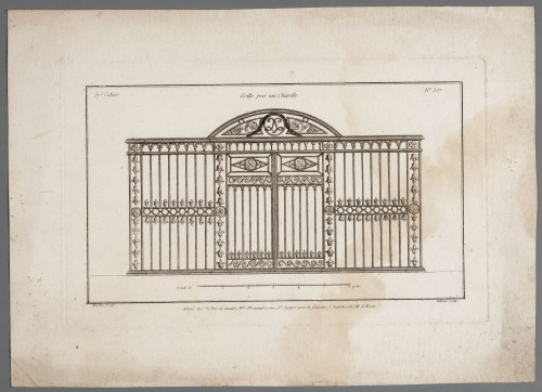 Ornamentprent. Grille pour une Chapelle.