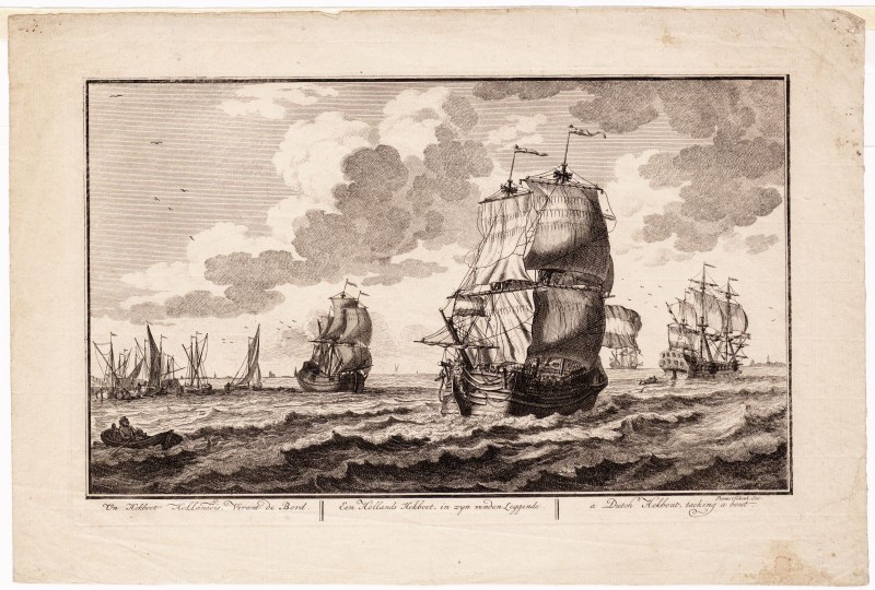 Adolf van der Laan - Ets: een Hollandse hekboot.