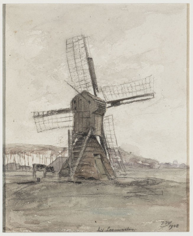 Spinnenkopmolen bij Leeuwarden