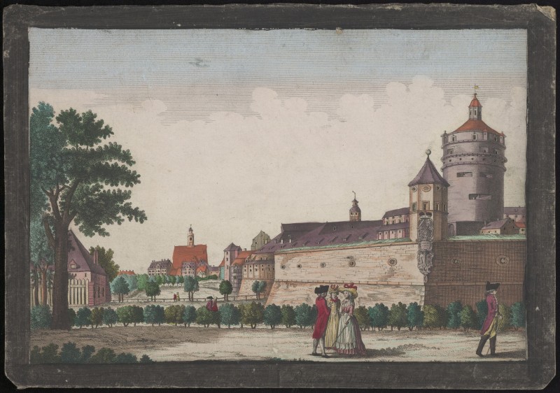 Gezicht op de Thomaspoort te Leipzig