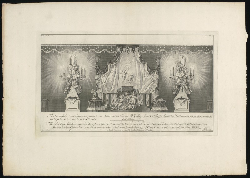 Interieur met praalbed van prins Willem IV (Nº 2)