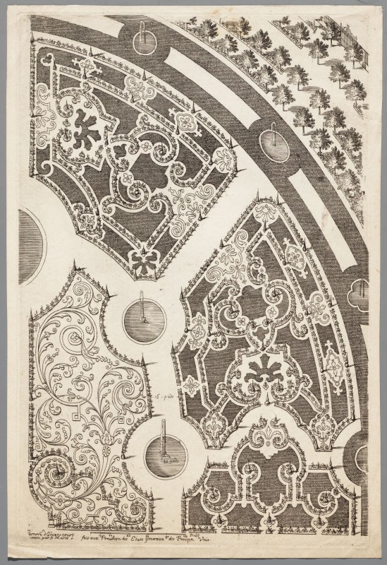 Ornamentprent. Nouveux Liure de Parterres. Hampton Court.