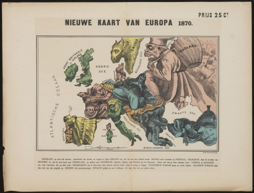 Nieuwe kaart van Europa 1870