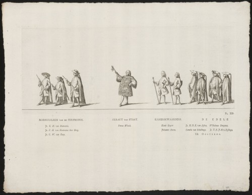 Personen in de begrafenisstoet van prinses Maria Louise, 1765 (Pl. XII)