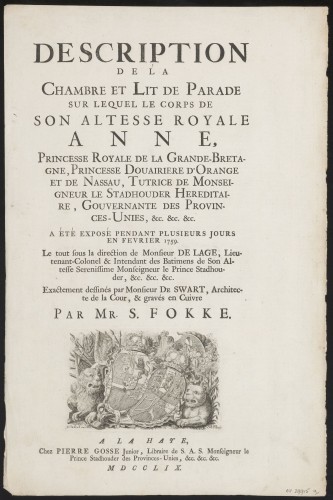 Titelblad boek met prenten van Anna van Hannover