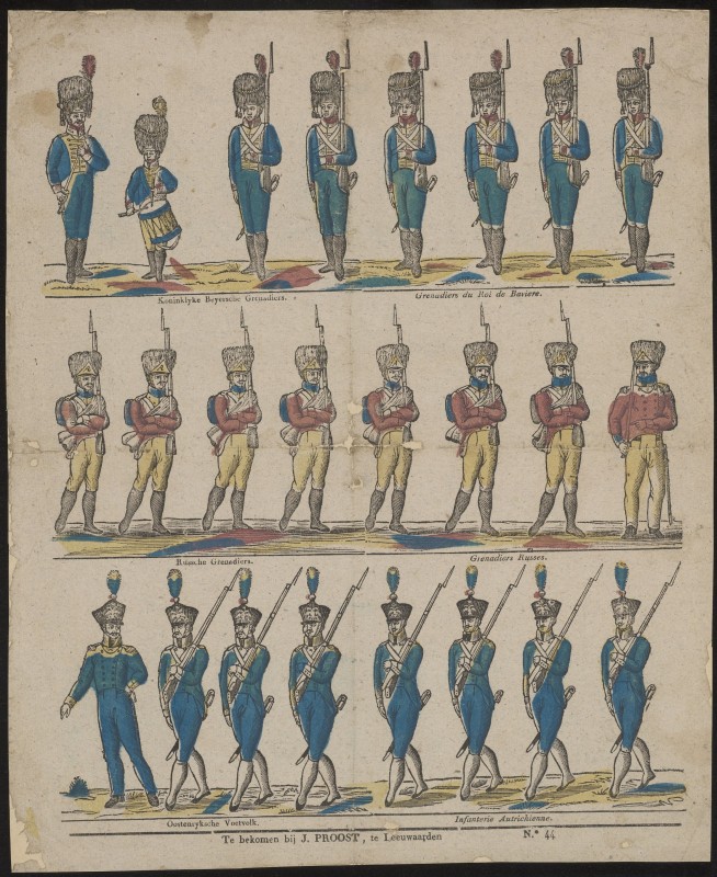 Beierse, Russische en Oostenrijkse militairen (Nº 44)