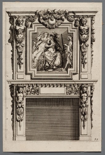 Ornamentprent. Livre d’architecture d’autels, et de cheminees (kopie).