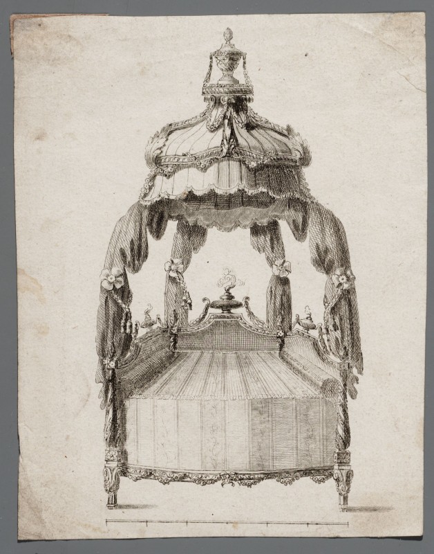 Ornamentprent. Hemelbed.