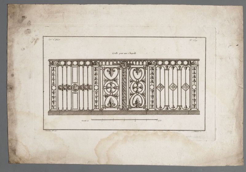 Ornamentprent. Grille pour une Chapelle.