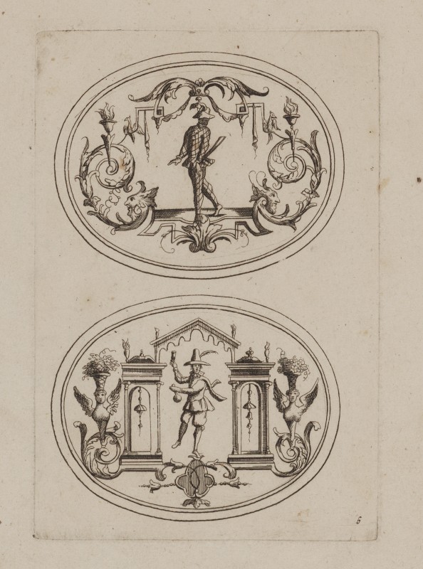 Ornamentprent. Manières et façons dont les tabatières sont faites en 1719 et 1720.