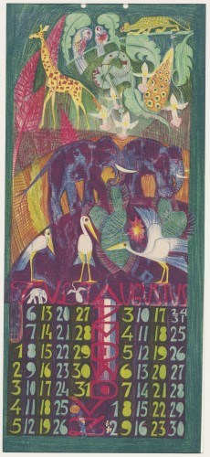 Kalenderblad voor juli en augustus 1930