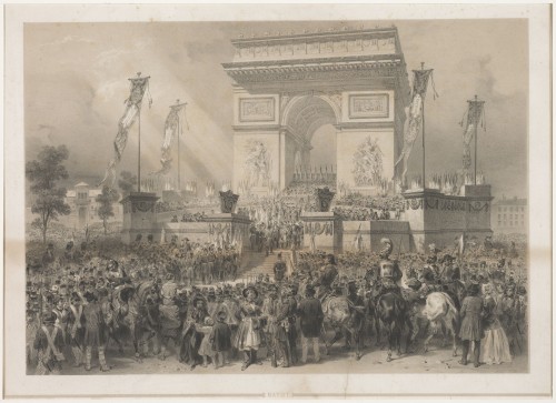 Distribution des Drapeaux de la République à l'Arc de Triomphe, 26 avril