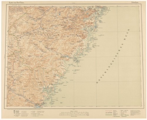 Karte von Ost-China. Futschau