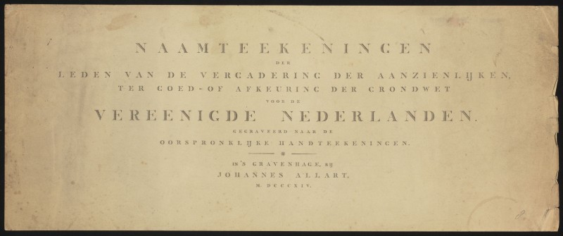 Lijst met ondertekenaars van de stemming over de Grondwet van 1814